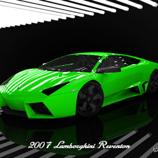 Lamborghini Reventon 3d art in green