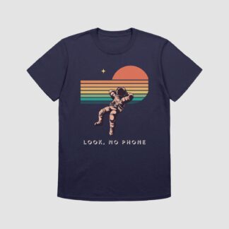 Look No Phone T-Shirt in navy